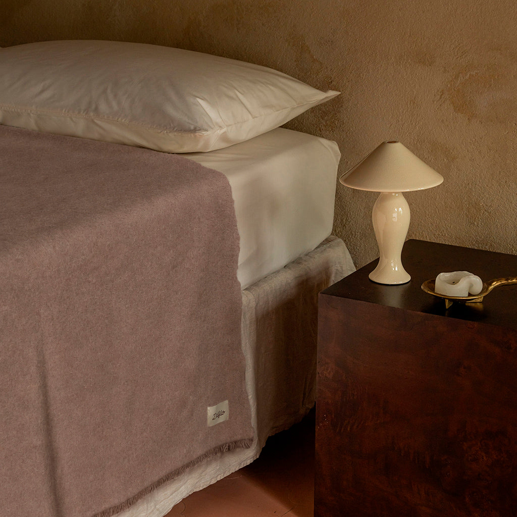 Decke aus extrafeiner Merinowolle
- 220x250 cm- Taupe- Extrafeiner Merinowolle - Dalfilo