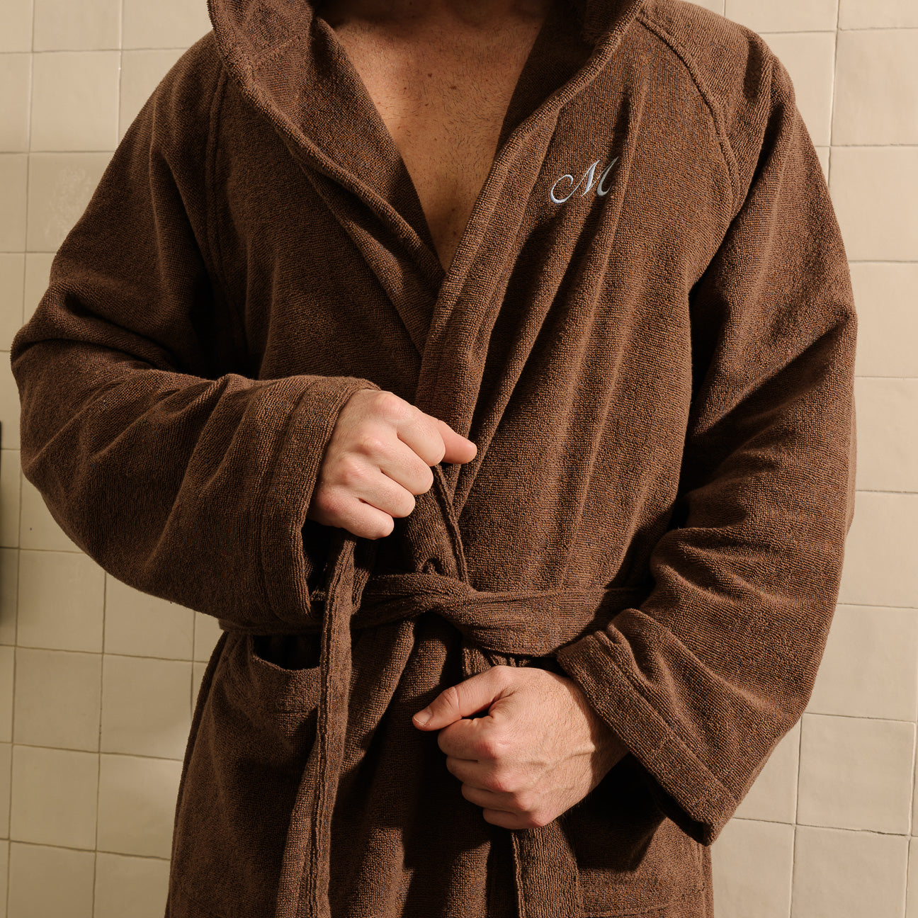 Sport-Bademantel mit Kapuze
- S- Ebenholz- Baumwolle - Dalfilo