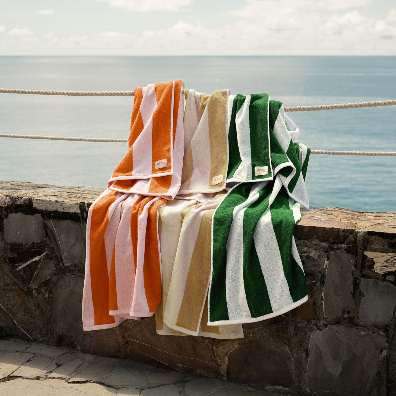 Strand-Badetuch Portofino
- 100x180cm- Grün- Baumwolle - Dalfilo