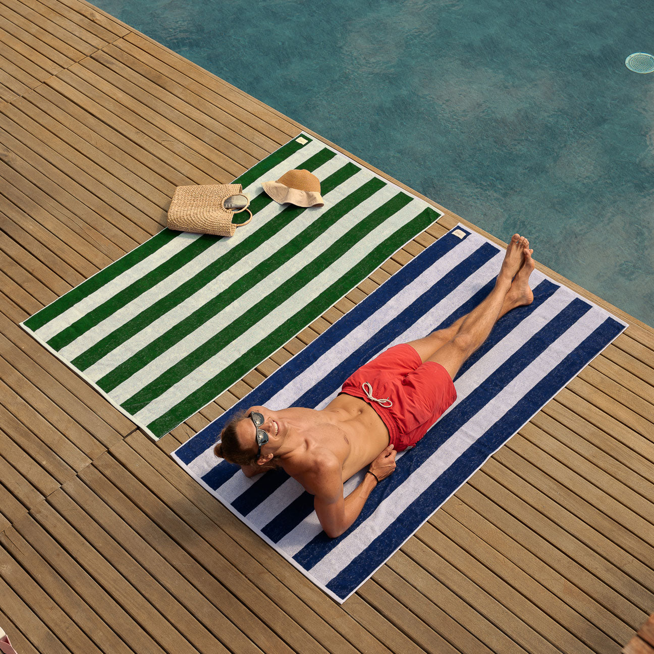 Strand-Badetuch Portofino
- 100x180cm- Grün- Baumwolle - Dalfilo