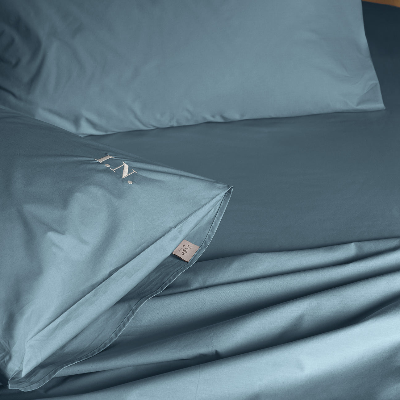 Baumwolle Spannbettlaken
- 90x200 cm- Denim- Perkal - Dalfilo