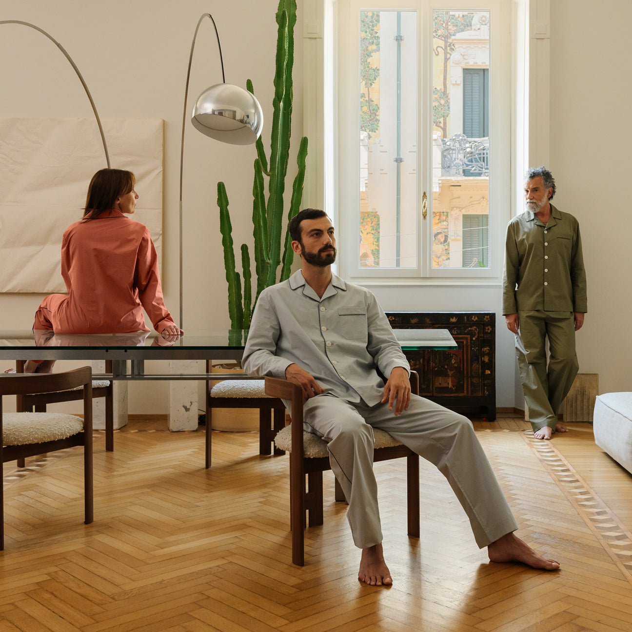 Schlafanzug aus gewaschenem Perkal
- XS- Caffelatte- Gewaschener Perkal - Dalfilo